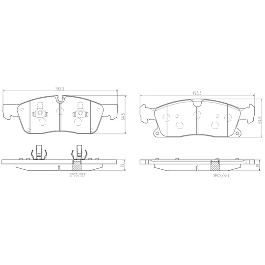 P50108NX Brembo XTRA Ceramic Disc Brake Pad Set Brembo Brake Canada