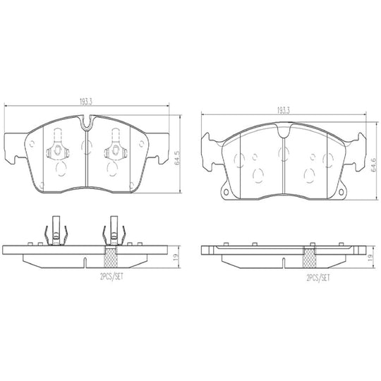 P50108N Brembo PRIME Ceramic Disc Brake Pad Set Brembo Brake Canada