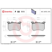 Load image into Gallery viewer, P50111 Brembo Premium Low-Met OE Equivalent Pad Brembo Brake Canada