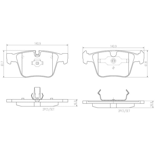 P50116N Brembo PRIME Ceramic Disc Brake Pad Set Brembo Brake Canada