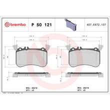 Load image into Gallery viewer, P50121 Brembo Premium Low-Met OE Equivalent Pad Brembo Brake Canada