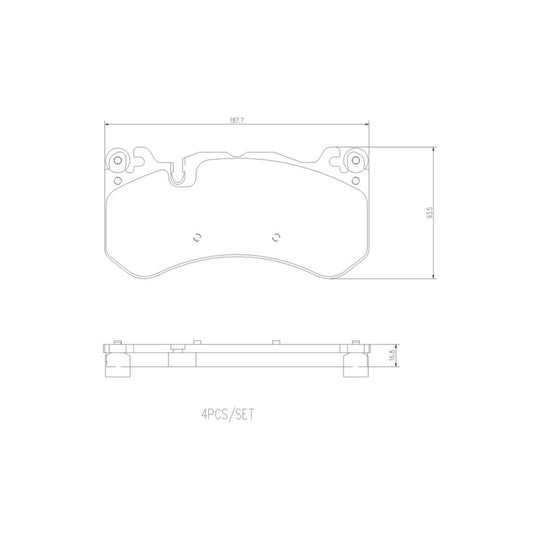 P50127N Brembo PRIME Ceramic Disc Brake Pad Set Brembo Brake Canada