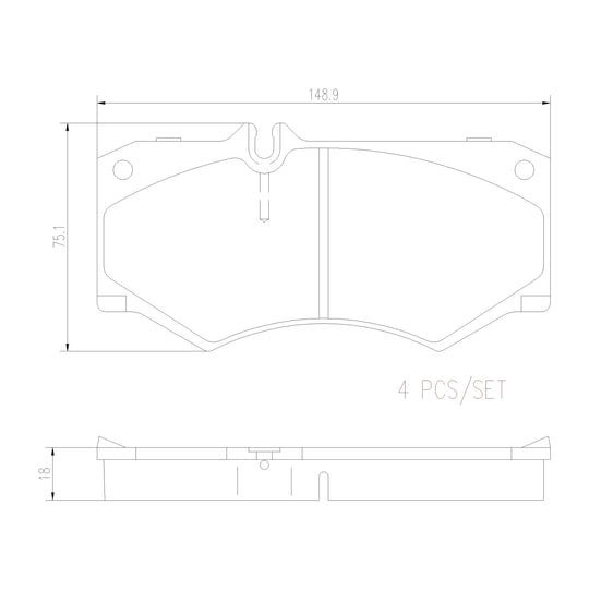 P50134N Brembo PRIME Ceramic Disc Brake Pad Set Brembo Brake Canada