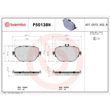Load image into Gallery viewer, P50138N Brembo PRIME Ceramic Disc Brake Pad Set Brembo Brake Canada