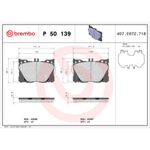 Load image into Gallery viewer, P50139 Brembo Premium Low-Met OE Equivalent Pad Brembo Brake Canada