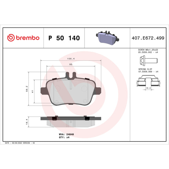 KT04319 Brembo Low-Met Brake Pad and UV Coated Solid  Brake Disc Kit Brembo Brake Canada