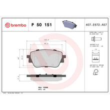 Load image into Gallery viewer, P50151 Brembo Premium Low-Met OE Equivalent Pad Brembo Brake Canada