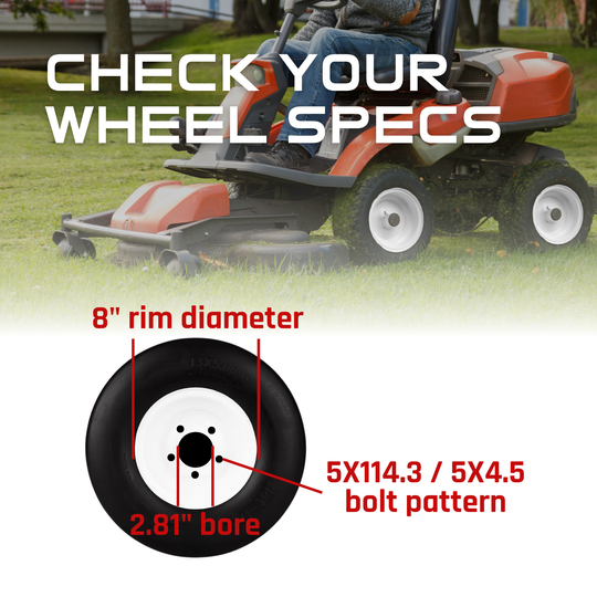 TEC1895086PR5X45-P508 Wheel & Tire Assembly 18X9.50-8 6PR Tenaci Journey P508 Lawn & Garden on 8X7 5X114.3 Rim Tenaci Tires Canada