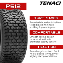 Load image into Gallery viewer, TEN1140044PR-P512 11X4.00-4 4PR Tenaci Journey P512 Lawn &amp; Garden Tenaci Journey Tires Canada
