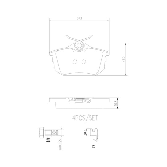 P54023N Brembo PRIME Ceramic Disc Brake Pad Set Brembo Brake Canada