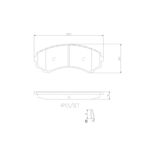 P54029N Brembo PRIME Ceramic Disc Brake Pad Set Brembo Brake Canada