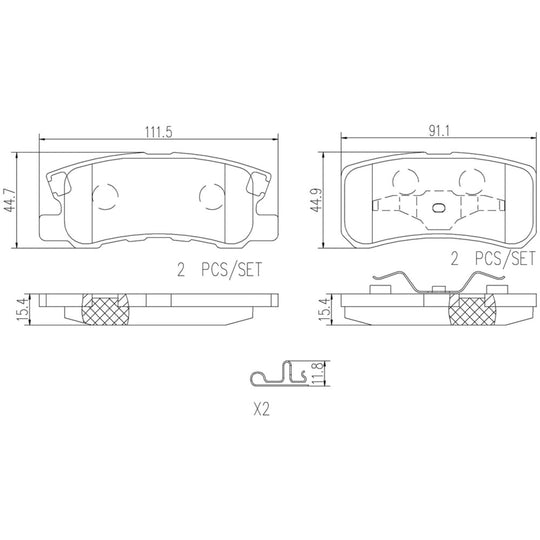 P54031N Brembo PRIME Ceramic Disc Brake Pad Set Brembo Brake Canada