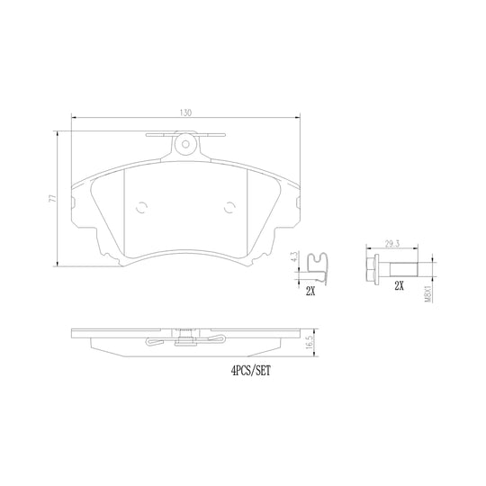 P54036N Brembo PRIME Ceramic Disc Brake Pad Set Brembo Brake Canada