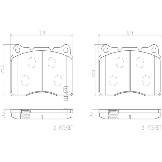 P54039N Brembo PRIME Ceramic Disc Brake Pad Set Brembo Brake Canada