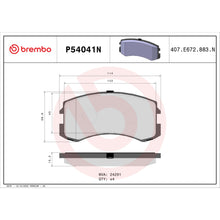 Load image into Gallery viewer, P54041N Brembo PRIME Ceramic Disc Brake Pad Set Brembo Brake Canada