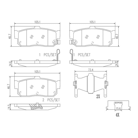 P56029N Brembo PRIME Ceramic Disc Brake Pad Set Brembo Brake Canada