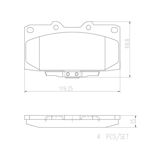 P56034N Brembo PRIME Ceramic Disc Brake Pad Set Brembo Brake Canada