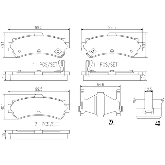 P56035N Brembo PRIME Ceramic Disc Brake Pad Set Brembo Brake Canada