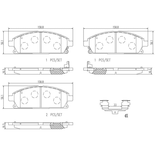 P56040N Brembo PRIME Ceramic Disc Brake Pad Set Brembo Brake Canada