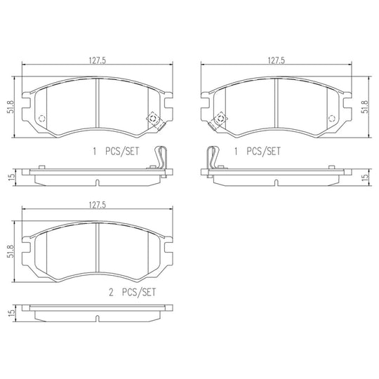 P56055N Brembo PRIME Ceramic Disc Brake Pad Set Brembo Brake Canada
