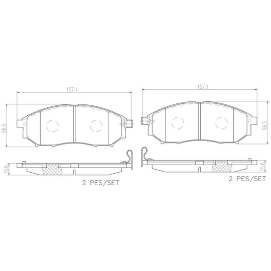 P56058N Brembo PRIME Ceramic Disc Brake Pad Set Brembo Brake Canada