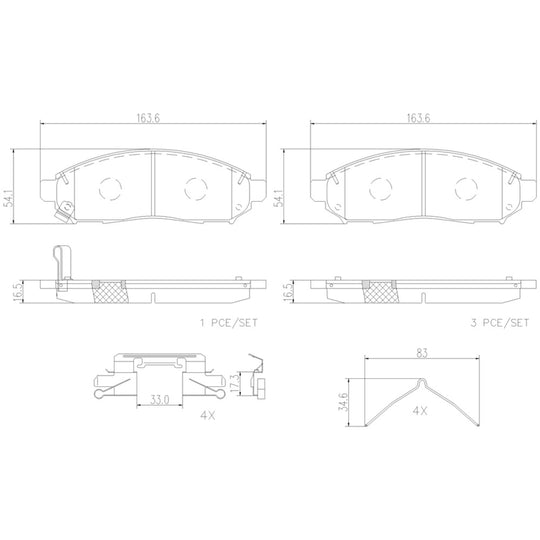 P56059N Brembo PRIME Ceramic Disc Brake Pad Set Brembo Brake Canada