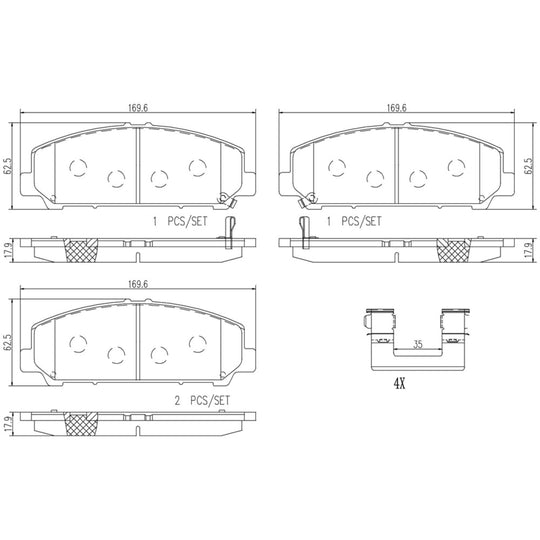 P56079N Brembo PRIME Ceramic Disc Brake Pad Set Brembo Brake Canada