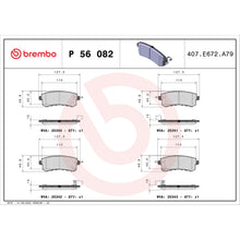 Load image into Gallery viewer, P56082 Brembo Premium Low-Met OE Equivalent Pad Brembo Brake Canada