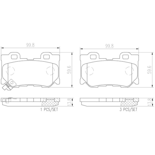 P56085N Brembo PRIME Ceramic Disc Brake Pad Set Brembo Brake Canada