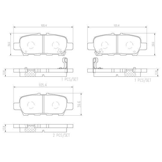 P56087N Brembo PRIME Ceramic Disc Brake Pad Set Brembo Brake Canada