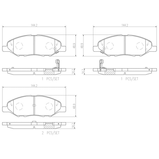 P56088N Brembo PRIME Ceramic Disc Brake Pad Set Brembo Brake Canada