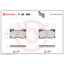 Load image into Gallery viewer, P56089 Brembo Premium Low-Met OE Equivalent Pad Brembo Brake Canada