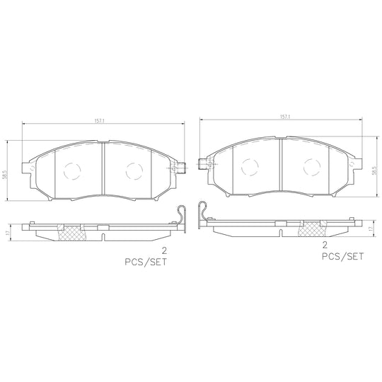 P56094N Brembo PRIME Ceramic Disc Brake Pad Set Brembo Brake Canada