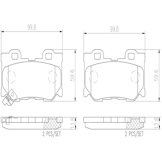 P56095N Brembo PRIME Ceramic Disc Brake Pad Set Brembo Brake Canada