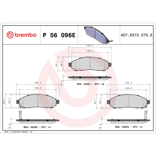 KT08017 Brembo Beyond EV Disc Brake Pad Kit Brembo Brake Canada