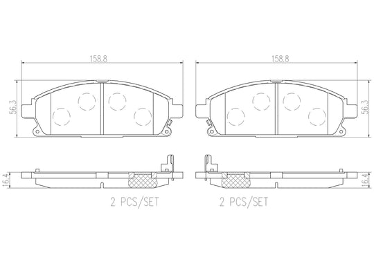 P56097N Brembo PRIME Ceramic Disc Brake Pad Set Brembo Brake Canada