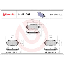 Load image into Gallery viewer, P56098 Brembo Premium Low-Met OE Equivalent Pad Brembo Brake Canada
