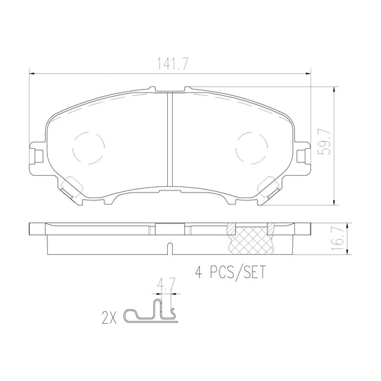P56099N Brembo PRIME Ceramic Disc Brake Pad Set Brembo Brake Canada
