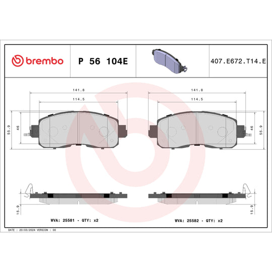 KT08019 Brembo Beyond EV Disc Brake Pad Kit Brembo Brake Canada