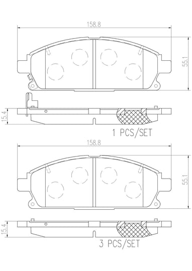 P56108N Brembo PRIME Ceramic Disc Brake Pad Set Brembo Brake Canada