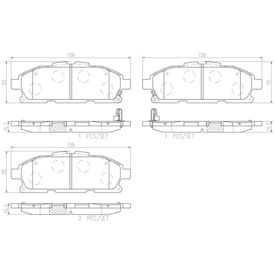 P56110N Brembo PRIME Ceramic Disc Brake Pad Set Brembo Brake Canada