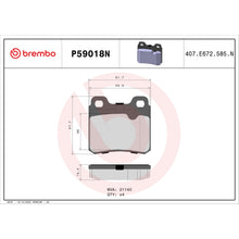 Load image into Gallery viewer, P59018N Brembo PRIME Ceramic Disc Brake Pad Set Brembo Brake Canada