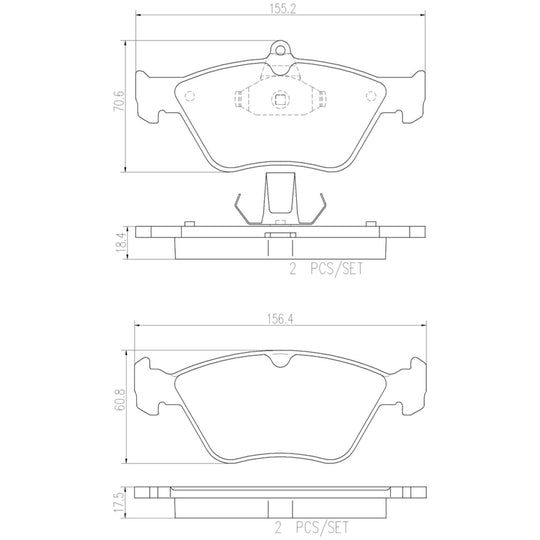 P59019N Brembo PRIME Ceramic Disc Brake Pad Set Brembo Brake Canada