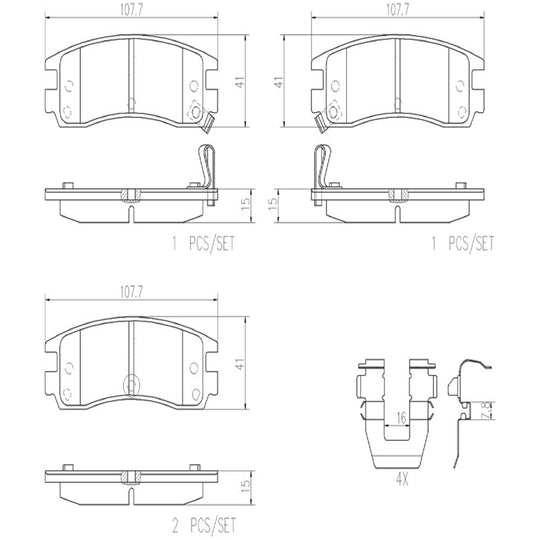 P59027N Brembo PRIME Ceramic Disc Brake Pad Set Brembo Brake Canada