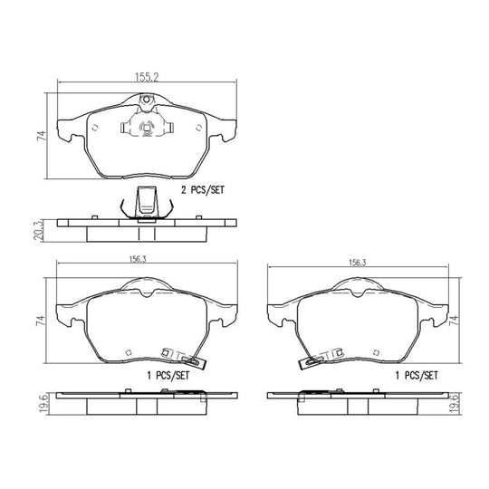 P59029N Brembo PRIME Ceramic Disc Brake Pad Set Brembo Brake Canada