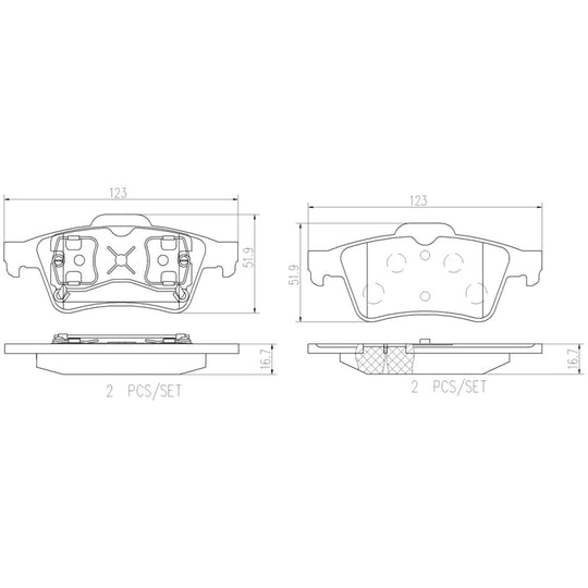 P59044N Brembo PRIME Ceramic Disc Brake Pad Set Brembo Brake Canada