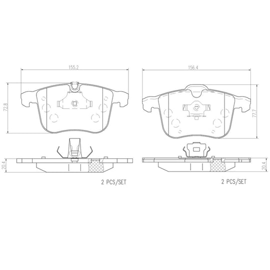 P59046N Brembo PRIME Ceramic Disc Brake Pad Set Brembo Brake Canada