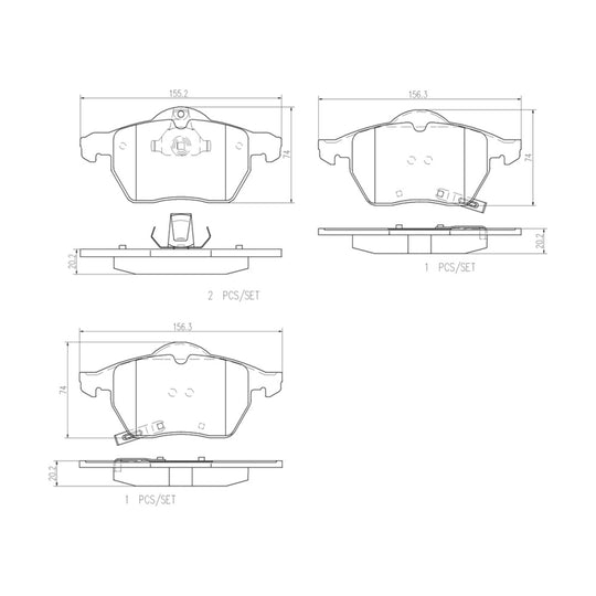 P59048N Brembo PRIME Ceramic Disc Brake Pad Set Brembo Brake Canada