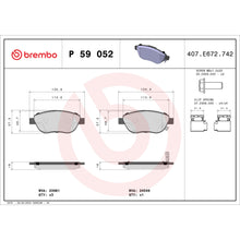 Load image into Gallery viewer, P59052 Brembo Premium Low-Met OE Equivalent Pad Brembo Brake Canada