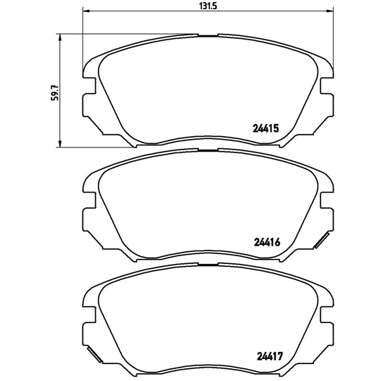 P59054X Brembo XTRA Low-Met Disc Brake Pad Set Brembo Brake Canada